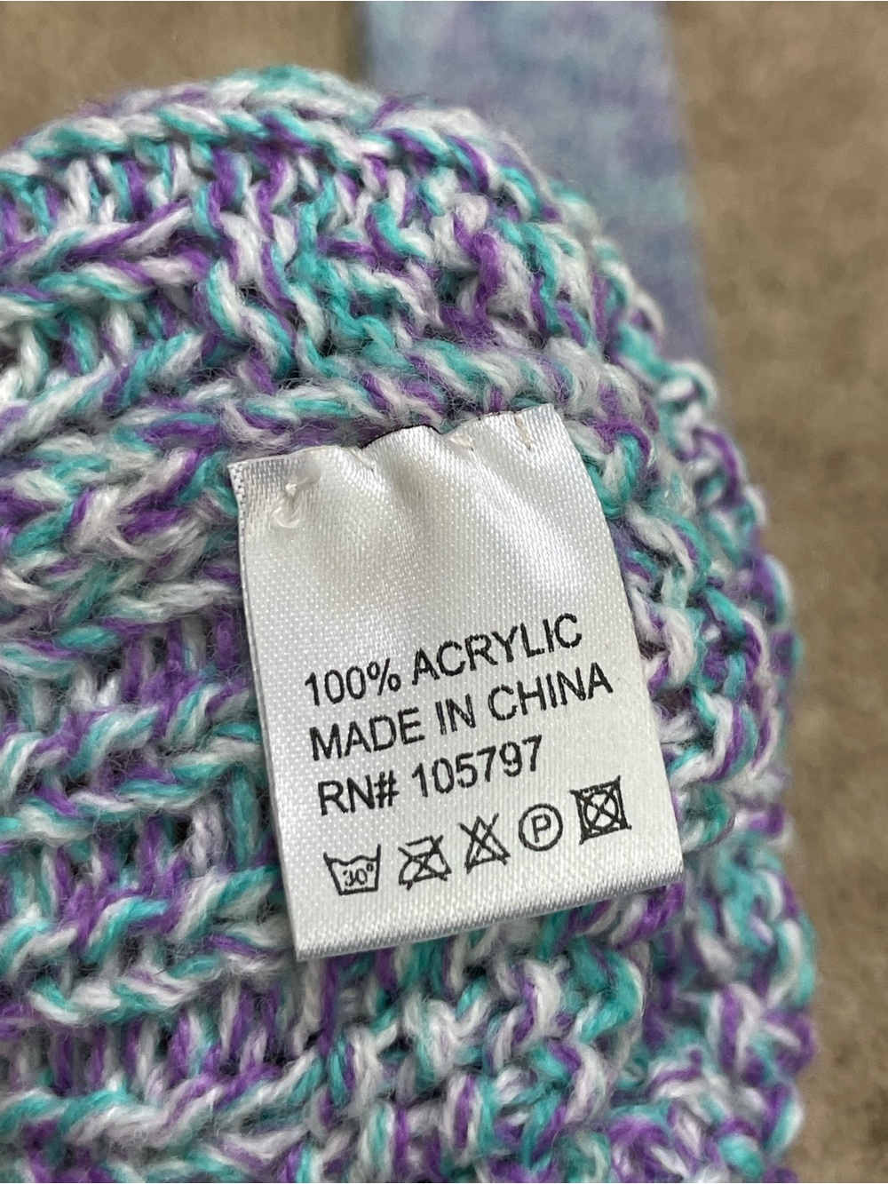 Urban Outfitters Mint, Lavender & White Knit Fingerless Arm Warmers - Picture 7 of 8